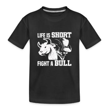 Rodeo - Kinder Premium Bio T-Shirt - Schwarz - Vorne