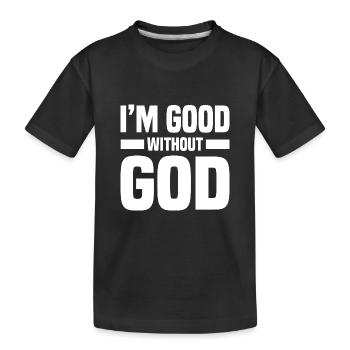Proverbes de l’athéisme | Idées cadeaux pour les athées de la foi - T-shirt bio Premium Enfant - noir - Devant