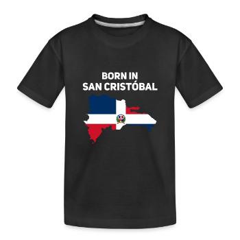 Dominikanische Republik - Kinder Premium Bio T-Shirt - Schwarz - Vorne