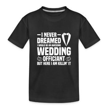Hochzeit Geschenk Trauungsleiter Priester Pfarrer - Kinder Premium Bio T-Shirt - Schwarz - Vorne