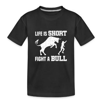 Rodeo - Kinder Premium Bio T-Shirt - Schwarz - Vorne
