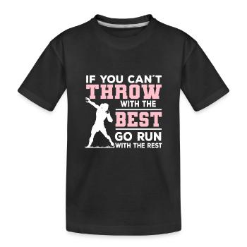 | femmes au lancer du poids Cadeaux sportifs de putter de tir - T-shirt bio Premium Enfant - noir - Devant