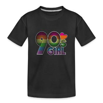 Fille des années 90 - T-shirt bio Premium Enfant - noir - Devant