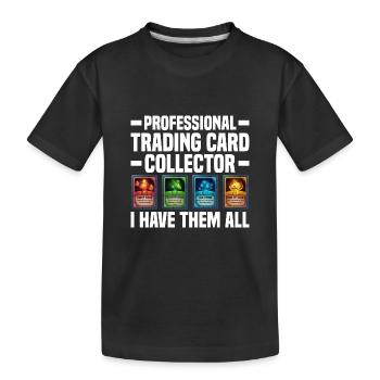 Trading Cards - Kinder Premium Bio T-Shirt - Schwarz - Vorne