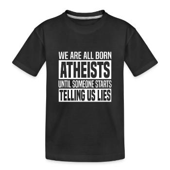 Atheismus - Kinder Premium Bio T-Shirt - Schwarz - Vorne