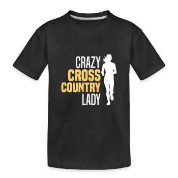 Crosslauf | Cross Country Läufer Berglauf Geschenk - Kinder Premium Bio T-Shirt - Schwarz - Vorne