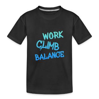 Klettern - Kinder Premium Bio T-Shirt - Schwarz - Vorne