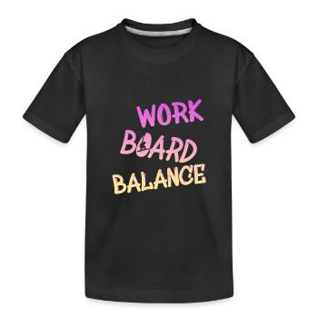 Snowboarding Snowboarder Snowboard Grab Freestsyle - Kinder Premium Bio T-Shirt - Schwarz - Vorne