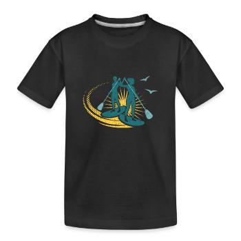 Paddling - Kids' Premium Organic T-Shirt - black - Front
