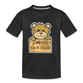 bear - Kids' Premium Organic T-Shirt - black - Front
