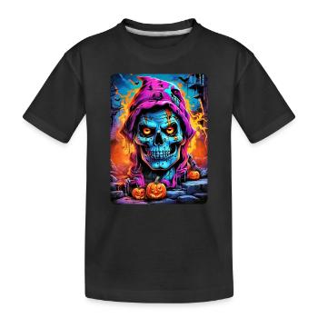 Modèle de crâne vierge d’Halloween 3.11 - T-shirt bio Premium Enfant - noir - Devant