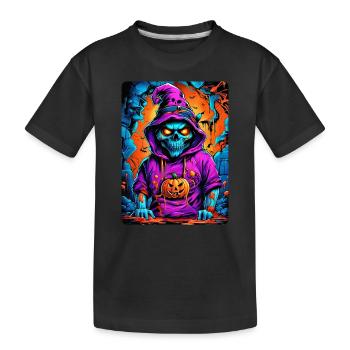 Modèle de crâne vierge d’Halloween 3.7 - T-shirt bio Premium Enfant - noir - Devant