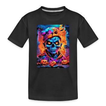 Modèle de crâne vierge d’Halloween 3.14 - T-shirt bio Premium Enfant - noir - Devant