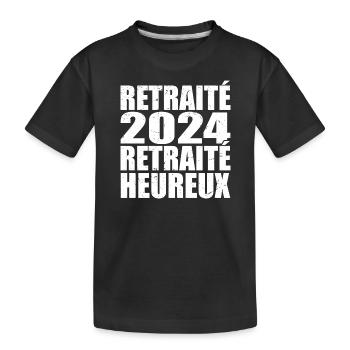 Alles Gute zum Ruhestandsgeschenk für Rentner 2024 - Kinder Premium Bio T-Shirt - Schwarz - Vorne