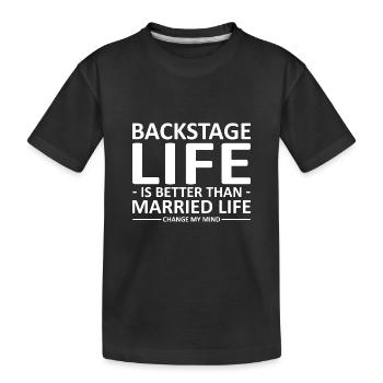 Bühnentechnik Geschenke | Bühnentechniker Stage - Kinder Premium Bio T-Shirt - Schwarz - Vorne