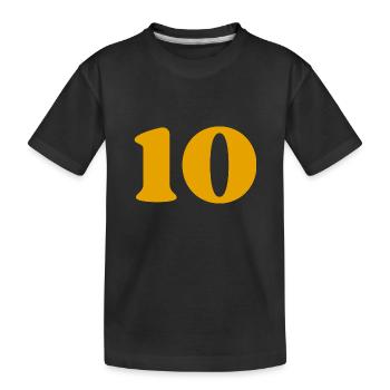 10 - Kids' Premium Organic T-Shirt - black - Front