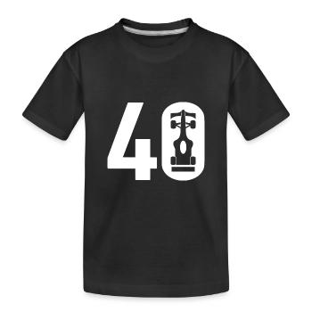 40 Formel Motorsport - Kinder Premium Bio T-Shirt - Schwarz - Vorne