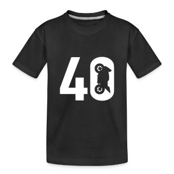 40 Biker Motorcycle 40 - Kids' Premium Organic T-Shirt - black - Front