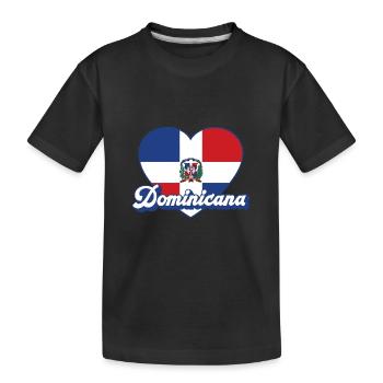 Dominikanische Republik - Kinder Premium Bio T-Shirt - Schwarz - Vorne