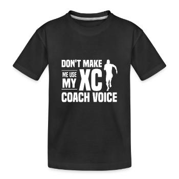 Crosslauf | Cross Country Läufer Berglauf Geschenk - Kinder Premium Bio T-Shirt - Schwarz - Vorne