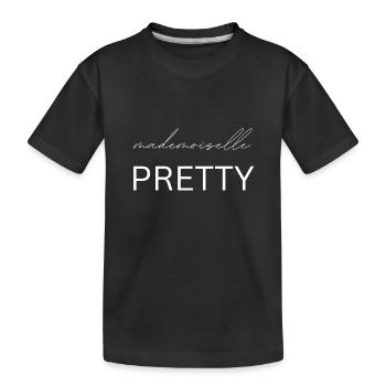 Mademoiselle Jolie, Déclaration, Jolie, Cadeau - T-shirt bio Premium Enfant - noir - Devant