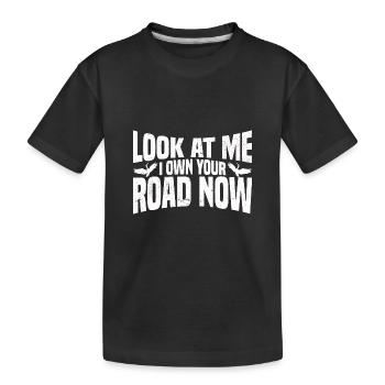 Kanadischer Kranich - Kinder Premium Bio T-Shirt - Schwarz - Vorne