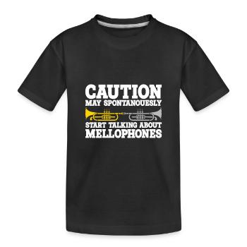 Mellophon Musikinstrument | Blaskapelle Geschenke - Kinder Premium Bio T-Shirt - Schwarz - Vorne