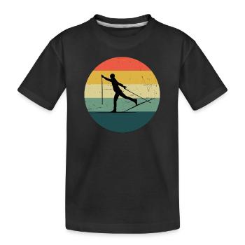 Ski de fond Classique Ski de fond - T-shirt bio Premium Enfant - noir - Devant