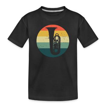 Tuba Wind Instrument Tuba Wind Music Tuba - Kids' Premium Organic T-Shirt - black - Front