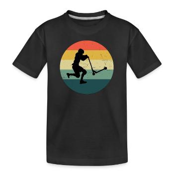 Scooter Tretroller Stunt Roller Stunt Scooter - Kinder Premium Bio T-Shirt - Schwarz - Vorne