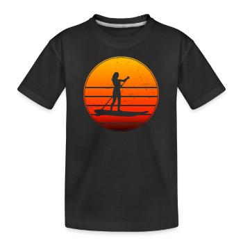 Standup Paddle Stand up Paddle Board Femmes - T-shirt bio Premium Enfant - noir - Devant