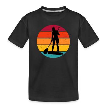 Stand up Paddle Board Femme Standup Paddleboard - T-shirt bio Premium Enfant - noir - Devant