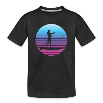 Stand up Paddle Pour Femmes Stand up Paddle - T-shirt bio Premium Enfant - noir - Devant