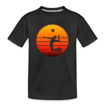 Joueurs de volley-ball Volley-ball jouant au volley - T-shirt bio Premium Enfant - noir - Devant