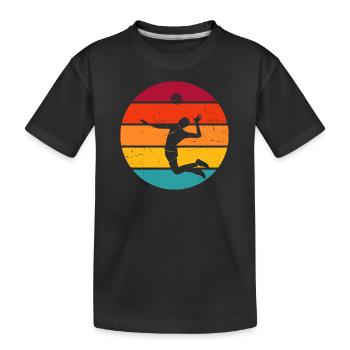 Volleyball volleyball volleyball player - Kids' Premium Organic T-Shirt - black - Front