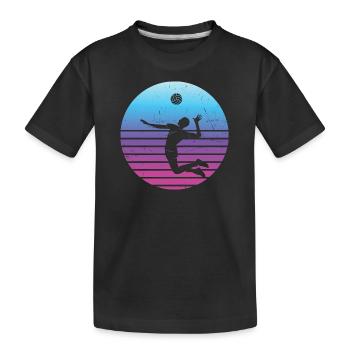 Volleyball Volleyball Women's Volleyball - Kids' Premium Organic T-Shirt - black - Front