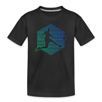 Matchs de football Joueurs de football Footballeurs - T-shirt bio Premium Enfant - noir - Devant
