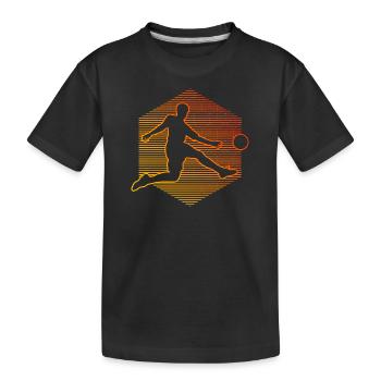 Matchs de football masculin Joueuses de football féminin - T-shirt bio Premium Enfant - noir - Devant