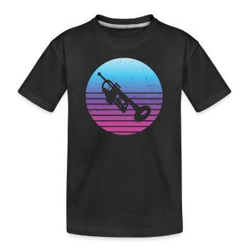 Trompeter Trompeten Spieler Damen Trumpet Player - Kinder Premium Bio T-Shirt - Schwarz - Vorne