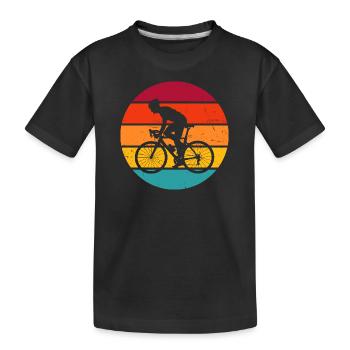 Vélo de route pour hommes Vélo de route Vélo de route Cyclisme de route Cyclisme de route - T-shirt bio Premium Enfant - noir - Devant