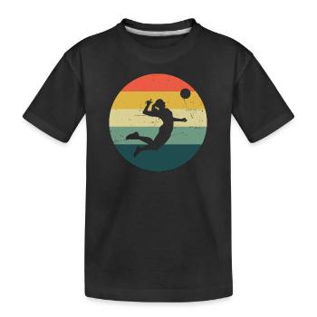 Volley Volleyball Player Women Volleyball Player - Kids' Premium Organic T-Shirt - black - Front