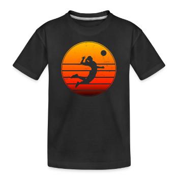 Women's Volleyball Volleyball Player - Kids' Premium Organic T-Shirt - black - Front