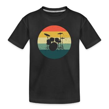Drummer Men Drummer Drummer - Kids' Premium Organic T-Shirt - black - Front