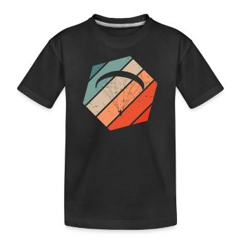 Gleitschirm Paragliding Gleitschirmfliegen - Kinder Premium Bio T-Shirt - Schwarz - Vorne