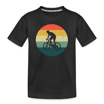 Cycling Cyclists MTB Men Mountain Bikers - Kids' Premium Organic T-Shirt - black - Front