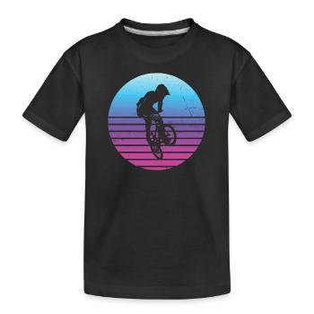BMX garçons BMX cyclisme femmes vélo BMX vélo - T-shirt bio Premium Enfant - noir - Devant