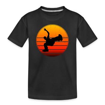 Herren Damen Breakdance Bboy Hip Hop Hiphop - Kinder Premium Bio T-Shirt - Schwarz - Vorne
