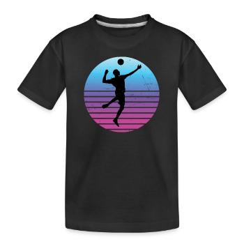 Fistball Faustballspielen Herren Faustball - Kinder Premium Bio T-Shirt - Schwarz - Vorne