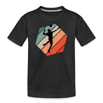 Volleyball Herren Fistball Faustballspielen - Kinder Premium Bio T-Shirt - Schwarz - Vorne