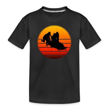 Herren Bobsport Bob Zweierbob Bob fahren Damen - Kinder Premium Bio T-Shirt - Schwarz - Vorne